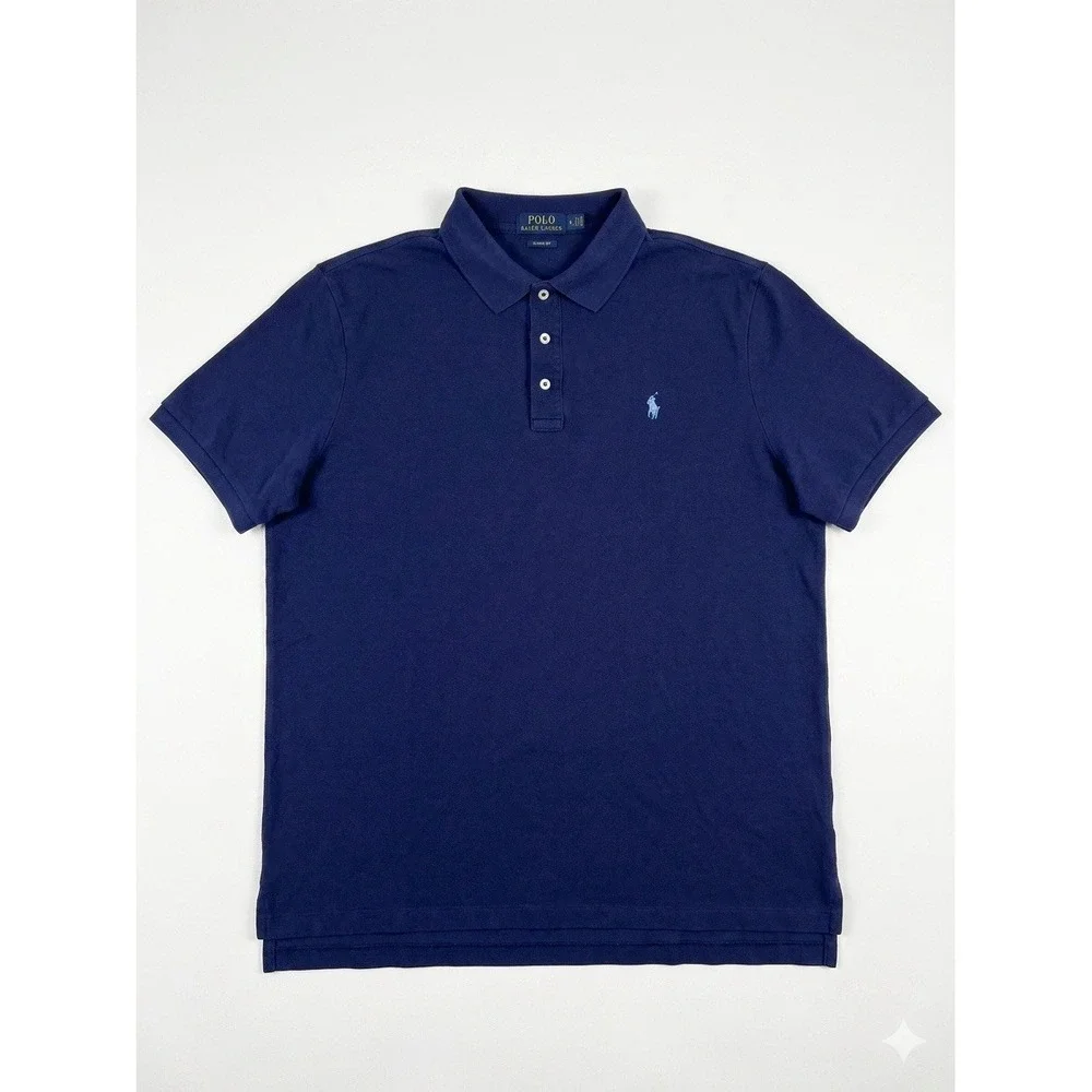 Polo Ralph Lauren Men's Classic Fit Polo Shirt Blue XL 100% Cotton